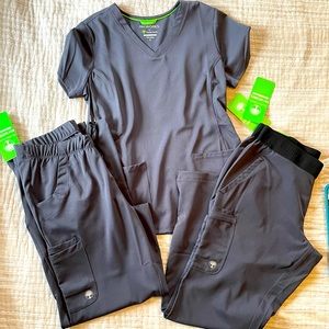 BRAND NEW
Top: size S
2 pair pants: both size M petite